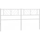 vidaXL Tête de lit métal blanc 200 cm