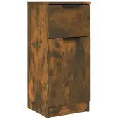 vidaXL Sideboard chêne fumé 30x30x70 cm bois composite
