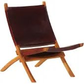vidaXL Chaise Relax Pliable Marron Foncé Cuir Véritable
