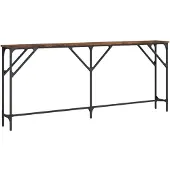 vidaXL Table console chêne fumé 180x23x75 cm bois d'ingénierie
