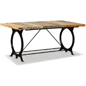 vidaXL Table de salle à manger en vieux bois massif 180 cm