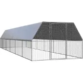 vidaXL Cage à poules d'extérieur 3x12x2 m Acier galvanisé