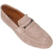 Desa Mocassin 'Herren-Wildlederslipper mit Metalldetails' beige