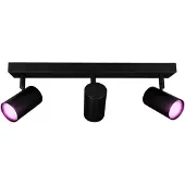 LEDVION Spot LED Plafond Smart Noir 1 spot GU10 4.9W RGBWW
