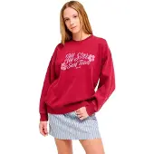 Roxy Lineup Sweatshirt Rouge L Femme