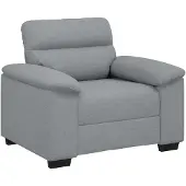 vidaXL Fauteuil Gris clair 100x81x84 cm Tissu
