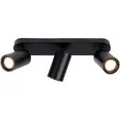 LEDVION Spot LED Plafond Noir 3 spot Rectangulaire douille GU10