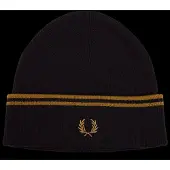 Fred perry pour homme. C3317 Bonnet en laine mérinos noir (OSFA), Casuel