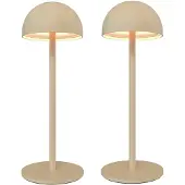 LEDVION Lot de 2 Lampes de Table LED Rechargeables Beige 2700K-5000K