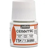 Pebeo Peinture effet émail céramique - Peinture brillante opaque à l'huile Flacon de 45 ml Émeraude