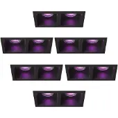 LEDVION lot de 6 spot encastrable LED carre noir 4.9W