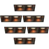 LEDVION lot de 6 spot encastrable LED carre 3W blanc chaud