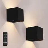 LEDVION lot de 2 applique murale USB avec détecteur blanc chaud