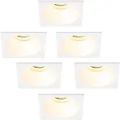 LEDVION lot de 6 spot encastrable LED rond blanc 3W blanc chaud