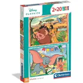 Clementoni Set de 2 puzzles 20 pièces Disney Classic