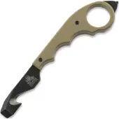 Twisted Assisted KEEP-SAFE Rescue tool, Tan G-10, Blackwash