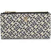 Tommy Hilfiger Porte-monnaies 'JACQUARD' bleu marine / blanc