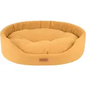 Amiplay Panier à chien ovale MONTEGO moutarde/moutarde taille S, M, L, XL, XXL Taille : M - 52x44x14 cm