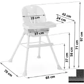 Nukido Chaise de salle à manger pour enfants Tilo vert