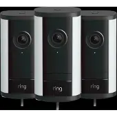 Ring Spotlight Cam Pro 2e Génération Filaire Noir Lot de 3