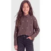 ONLY GIRLS Chemisier 'KOGNew' marron / blanc