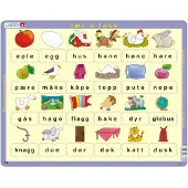 Larsen Puzzle Puzzle Cadre - Lær å lese (små bokstaver) (en Norvégien) - 10 à 25 pièces