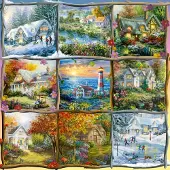 Alipson Puzzle Puzzle Saisons en Neuf Ecussons - 1000 pièces