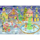 Grafika Puzzle Patiner en Attendant Noël - 1500 pièces