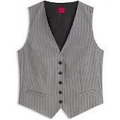 HUGO Gilet à rayures tennis avec devant boutonné