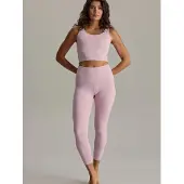 Hey Honey Leggings 'Cropped & Ribbed Leggings' rose pastel