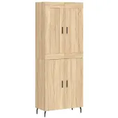 vidaXL Highboard chêne Sonoma 69,5x34x180 cm Matériau dérivé du bois