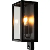 Konstsmide Lampe murale Carpi Noir avec capteur