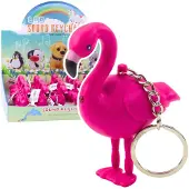 Leantoys Flamingo Rucksack Schlüsselanhänger LED Sounds Pink, Pink