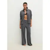 Marc O'Polo Pantalon de pyjama ' Loungewear-Styles ' gris foncé / gris chiné