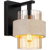 Globo Lampe murale Daren noir avec marbre