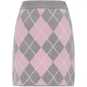 MyMo ROCKS Jupe gris chiné / rose / blanc
