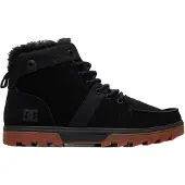 Dc-shoes - Chaussures doublées en sherpa - Woodland Black Gum pour Homme en Cuir - Taille 9 US - Noir