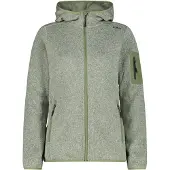 CMP Polaire à capuche épaisse en maille chinée femme Knit-Tech