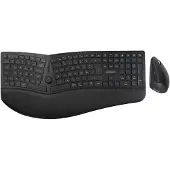 Perixx Ensemble clavier et souris PERIDUO-614 DE, sans fil, ergonomique, noir