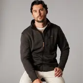 True North Veste Homme en Polaire plate Noir