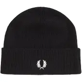 Fred perry pour homme. C3316 Bonnet Classic Merino noir (OSFA), Casuel, Laine