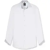 Olymp Luxor Chemise Fine Herringbone White Blanc taille 48