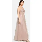 Vera Mont Robe de soirée rose ancienne
