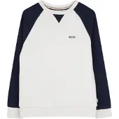 BOSS Sweat marine / blanc