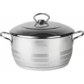 Topfann acier inoxydable 18/10 Casserole Aster 4.5l