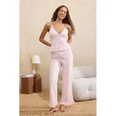 Trendyol Pyjama violet clair / rose / blanc