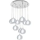 Eglo 95914 Conessa Lampe à suspendre 10 flammes chrome clair