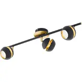 Eglo Nocito, Spot de surface, Source lumineuse non amovible, 6,6 W, 3000 K, 240 lm, Noir, Or