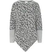 Kaffe Cape gris chiné / noir