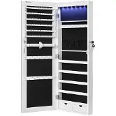 Songmics Armoire à bijoux, Blanc